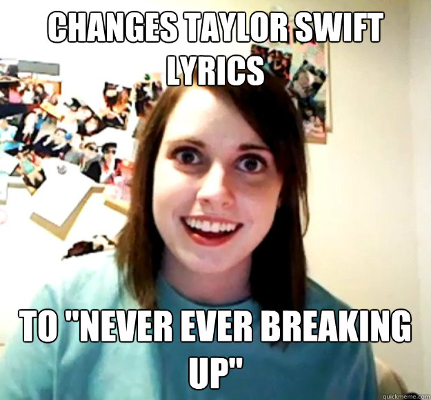 Changes Taylor swift lyrics to 