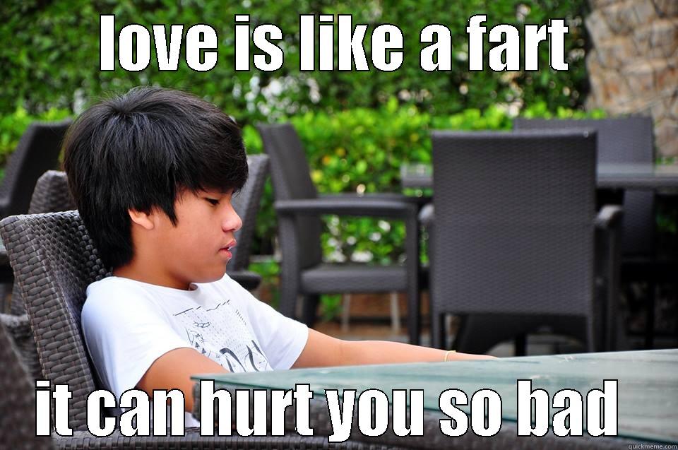 LOVE IS LIKE A FART IT CAN HURT YOU SO BAD  Misc