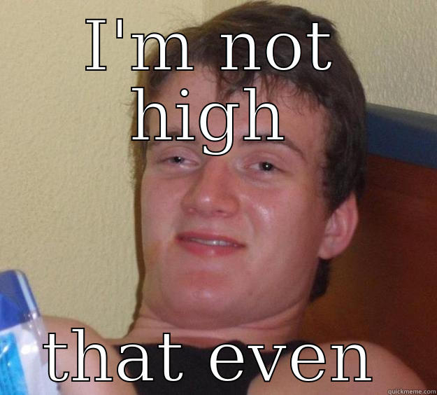 blazed dude - I'M NOT HIGH THAT EVEN 10 Guy