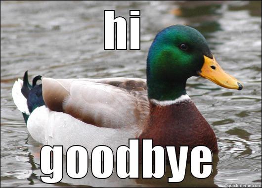 dis is creative - HI  GOODBYE Actual Advice Mallard