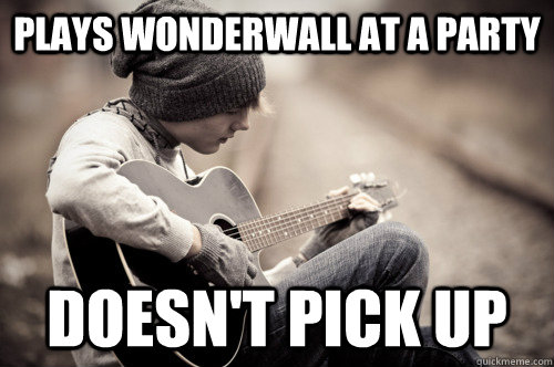 Plays WOnderwall at a party Doesn't Pick up - Plays WOnderwall at a party Doesn't Pick up  Douche Hipster