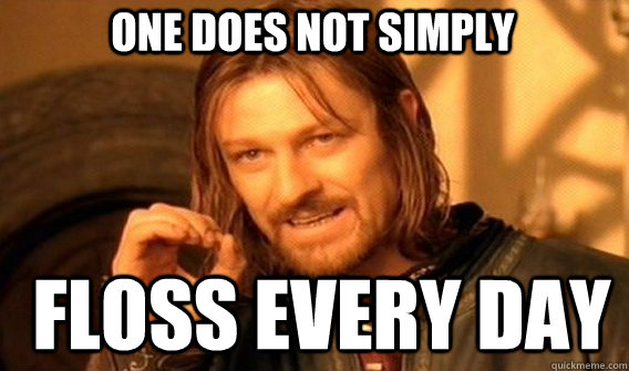 One does not simply floss every day  Boromir