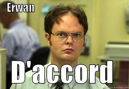 ERWAN                                              D'ACCORD Schrute