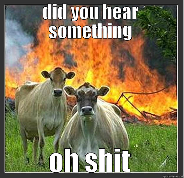 hi mom  - DID YOU HEAR SOMETHING OH SHIT Evil cows