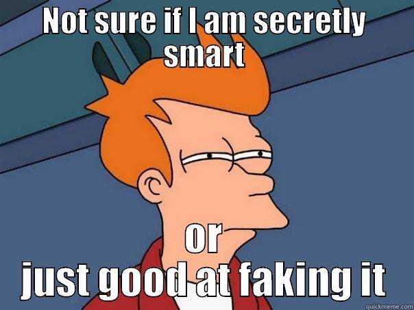 me working - NOT SURE IF I AM SECRETLY SMART OR JUST GOOD AT FAKING IT Futurama Fry