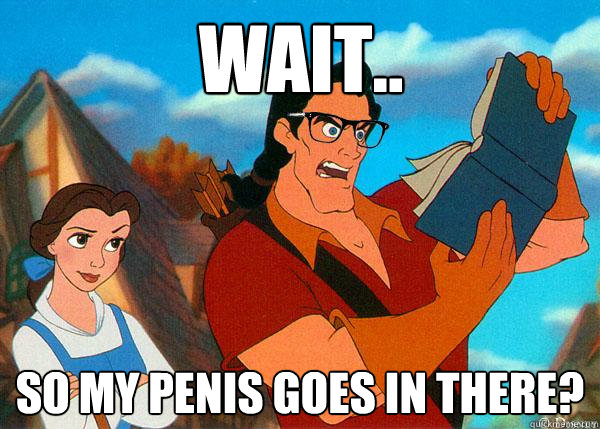 Wait.. So my penis goes in there?  Hipster Gaston 2