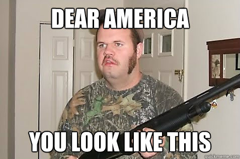 dear america you look like this  Gun Nut