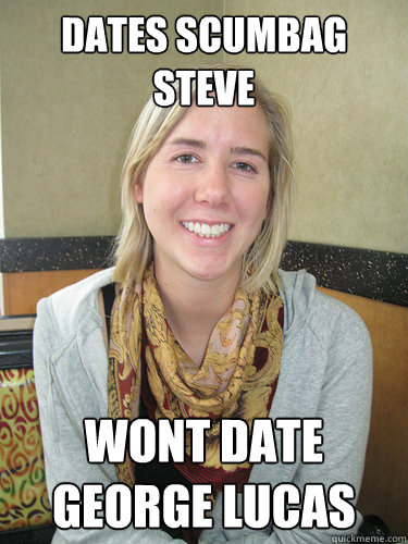 Dates Scumbag Steve Wont date George Lucas - Dates Scumbag Steve Wont date George Lucas  ALYSSA BEREZNAK