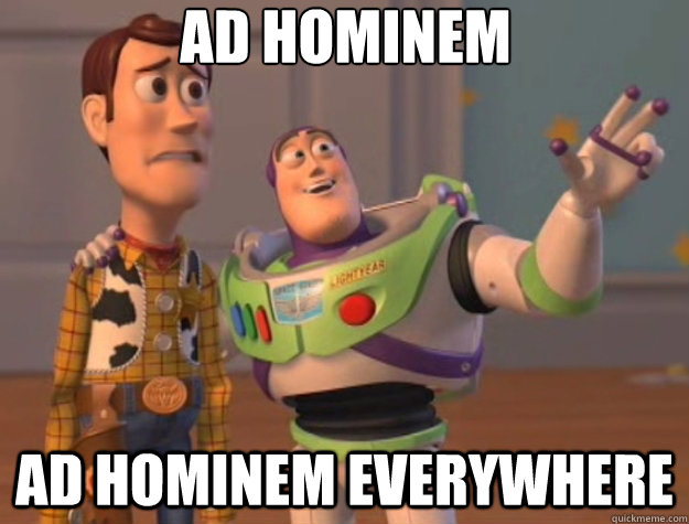 ad hominem ad hominem everywhere  Toy Story