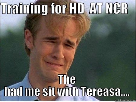 TRAINING FOR HD  AT NCR    THE HAD ME SIT WITH TEREASA.... 1990s Problems