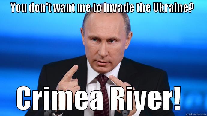 YOU DON'T WANT ME TO INVADE THE UKRAINE? CRIMEA RIVER!  Misc