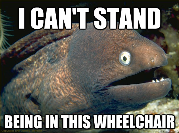 I CAN'T STAND BEING IN THIS WHEELCHAIR  Bad Joke Eel