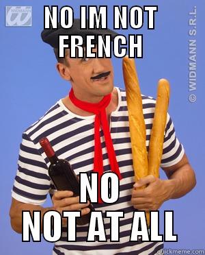 NO IM NOT FRENCH NO NOT AT ALL Misc