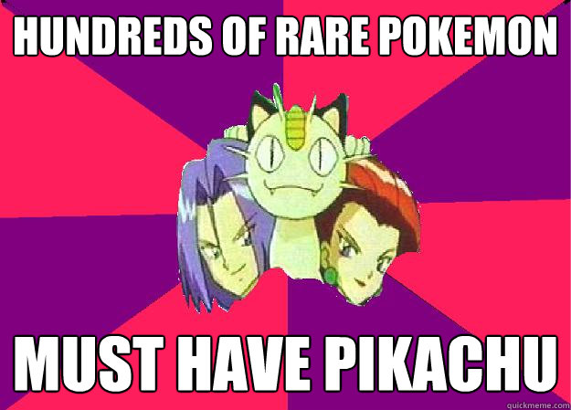 hundreds of rare pokemon must have pikachu  Team Rocket