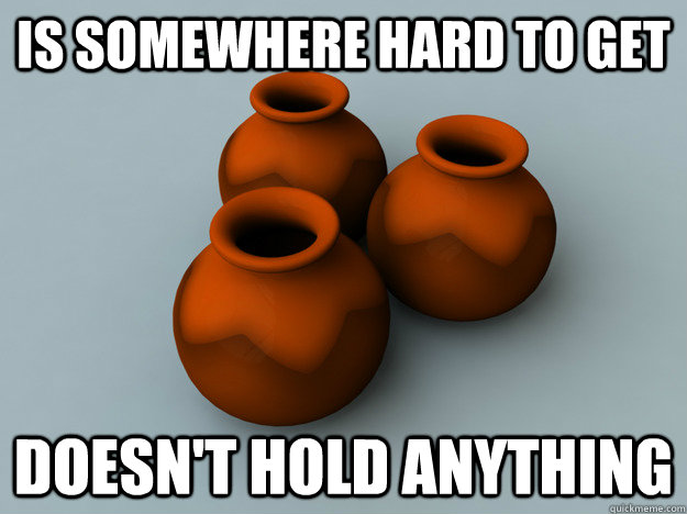 Is somewhere hard to get doesn't hold anything - Is somewhere hard to get doesn't hold anything  zelda pot