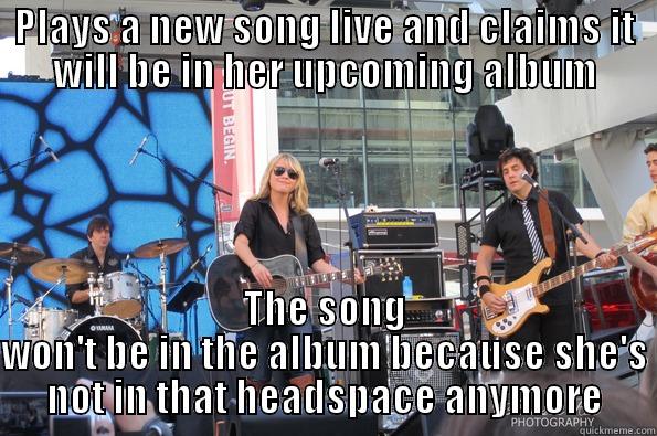 Oh Alexz! - PLAYS A NEW SONG LIVE AND CLAIMS IT WILL BE IN HER UPCOMING ALBUM THE SONG WON'T BE IN THE ALBUM BECAUSE SHE'S NOT IN THAT HEADSPACE ANYMORE Misc