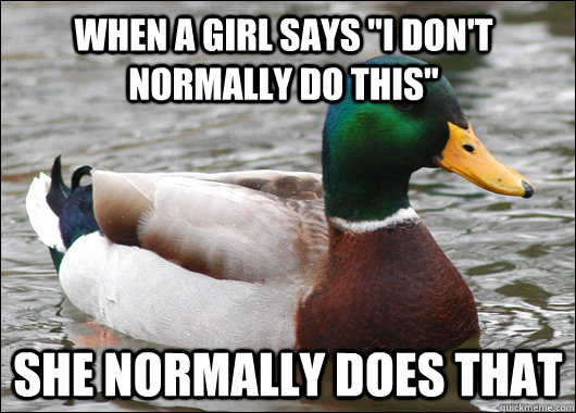 When a girl says 