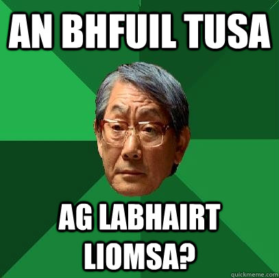 an bhfuil tusa ag labhairt liomsa?  High Expectations Asian Father