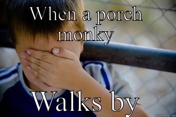 WHEN A PORCH MONKY WALKS BY Confession kid