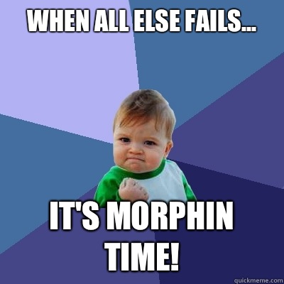 When all else fails... It's Morphin Time!  Success Kid