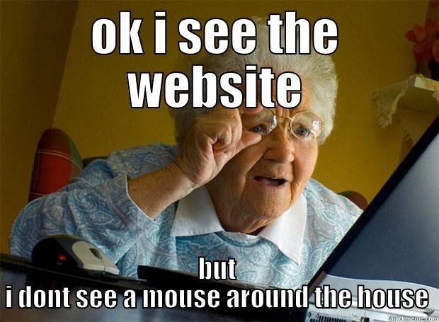 OK I SEE THE WEBSITE BUT I DONT SEE A MOUSE AROUND THE HOUSE Grandma finds the Internet