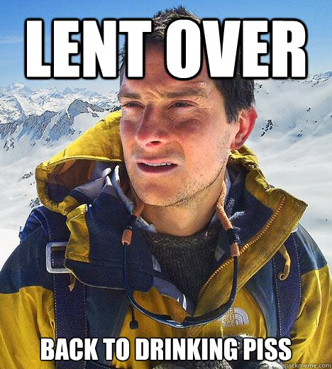 lent over back to drinking piss - lent over back to drinking piss  Bear Grylls