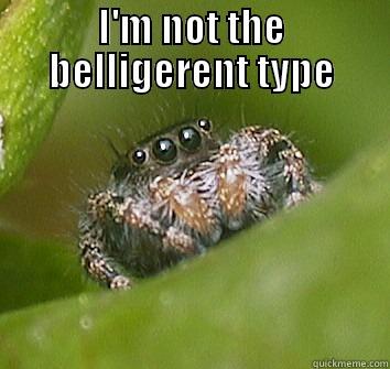 I'M NOT THE BELLIGERENT TYPE  Misunderstood Spider