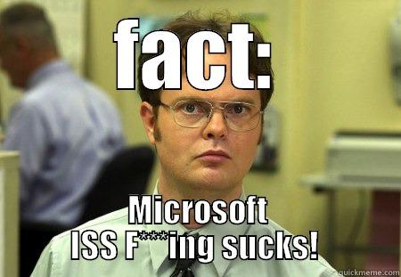 I fucking hate IIS - FACT: MICROSOFT ISS F***ING SUCKS!  Schrute