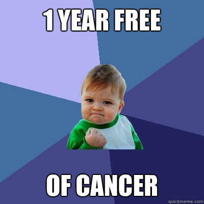 1 year free of cancer  Success Kid