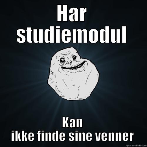 HAR STUDIEMODUL KAN IKKE FINDE SINE VENNER Forever Alone