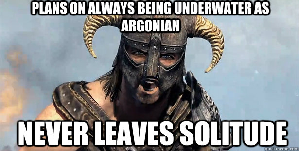 plans on always being underwater as argonian never leaves solitude  skyrim