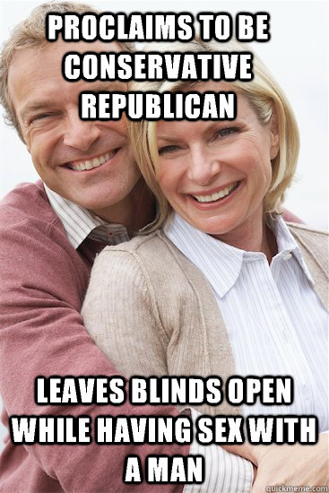 Proclaims To Be Conservative Republican Leaves Blinds Open While Having Sex With A Man 1713