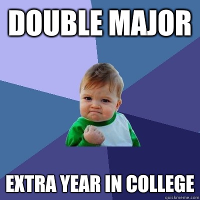 Double Major Extra year in college  Success Kid