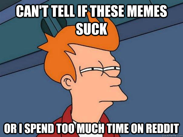 can't tell if these memes suck Or i spend too much time on reddit - can't tell if these memes suck Or i spend too much time on reddit  Futurama Fry