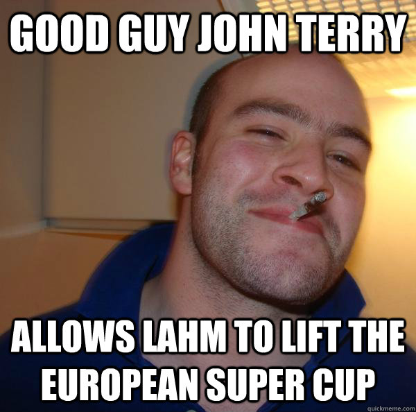 Good guy John Terry Allows Lahm to lift the European Super Cup - Good guy John Terry Allows Lahm to lift the European Super Cup  Misc