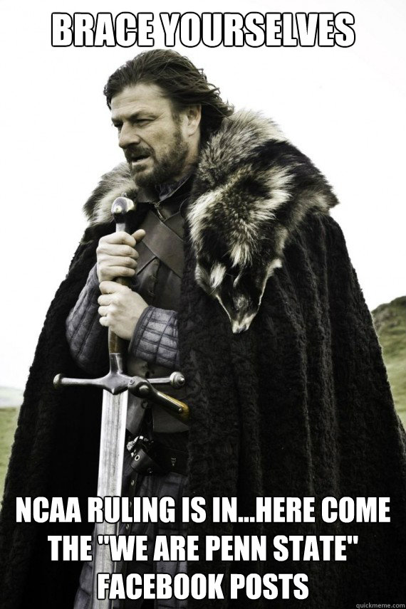 Brace yourselves NCAA ruling is in...here come the 