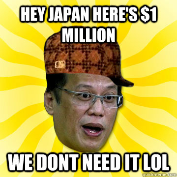 hey japan here's $1 MILLION we dont need it lol  