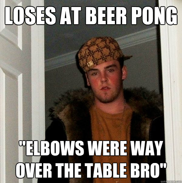 loses at beer pong 