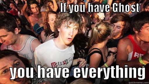 if you have ghost -                            IF YOU HAVE GHOST     YOU HAVE EVERYTHING Sudden Clarity Clarence