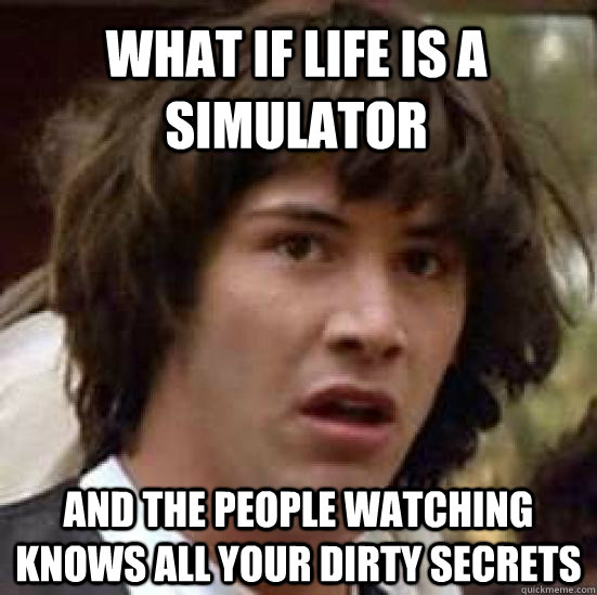 What if life is a simulator And the people watching knows all your dirty secrets  conspiracy keanu