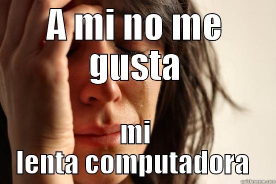 A MI NO ME GUSTA MI LENTA COMPUTADORA  First World Problems