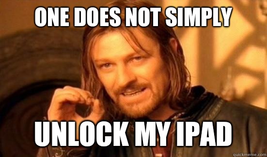 One Does Not Simply Unlock my iPad  Boromir