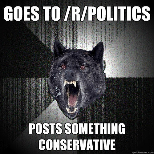 goes to /r/politics posts something conservative  