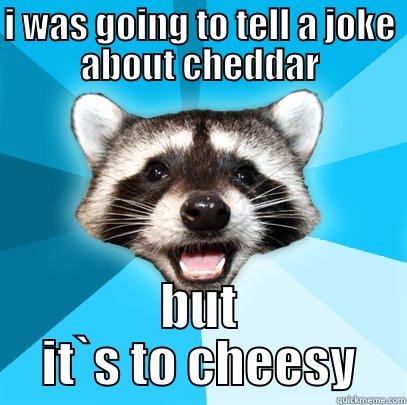 I WAS GOING TO TELL A JOKE ABOUT CHEDDAR BUT IT`S TO CHEESY Lame Pun Coon