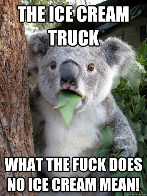 The Ice Cream Truck what the fuck does no ice cream mean!  koala bear