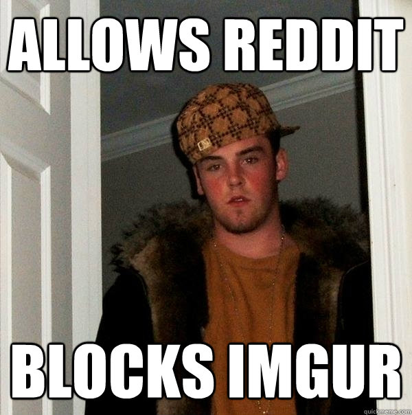 Allows Reddit Blocks imgur  Scumbag Steve