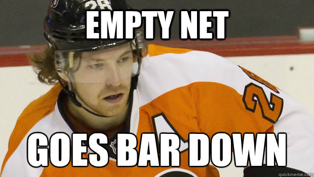 Empty Net Goes Bar Down  Claude Giroux