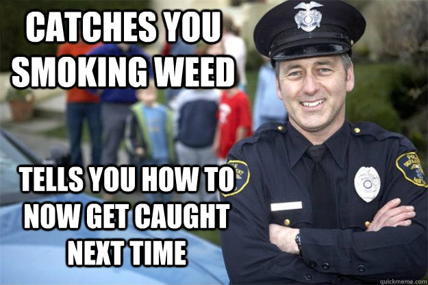 Catches you smoking weed Tells you how to now get caught next time  Good Guy Cop