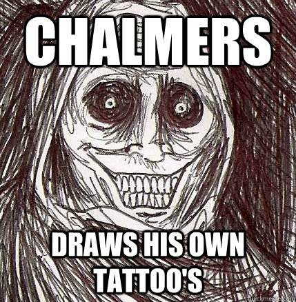 Chalmers Draws his own tattoo's  Horrifying Houseguest