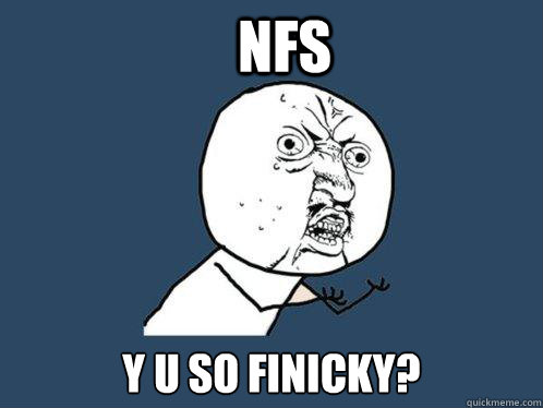 NFS y u so finicky?  Y U No